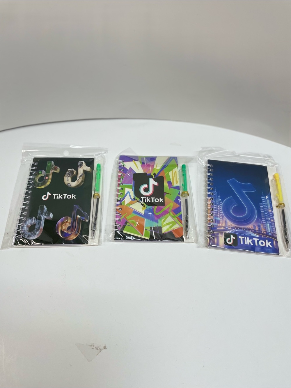 Cityscape Spiral Notebooks - Black, Multicolor, Blue Set of 3